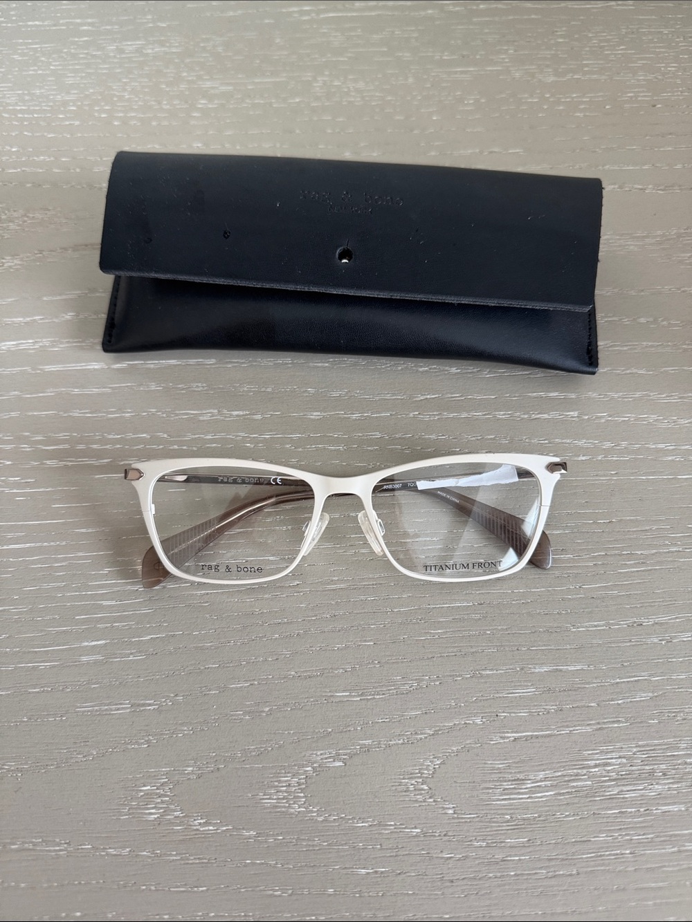 NEW rag & bone White Semi-Rim Cat-Eye prescription Glasses frame rnb3007